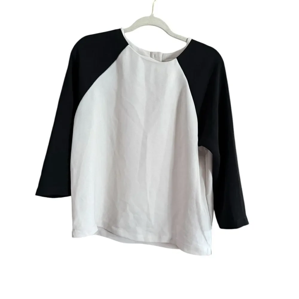 J Crew Size 6 Black and White Color Block